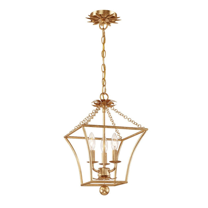 Broche 3 Light Lantern-Crystorama Lighting Company-CRYSTO-514-GA-Chandeliers-2-France and Son