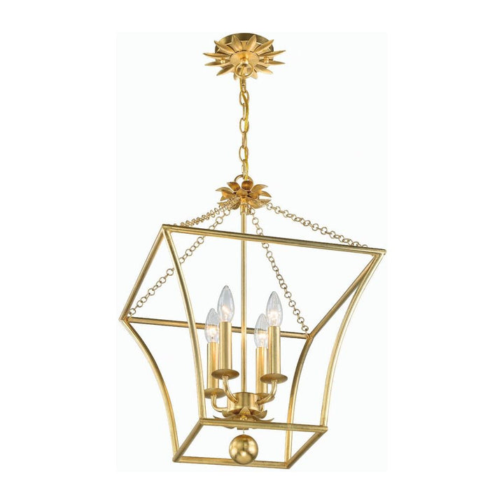 Broche 3 Light Lantern-Crystorama Lighting Company-CRYSTO-514-GA-Chandeliers-3-France and Son