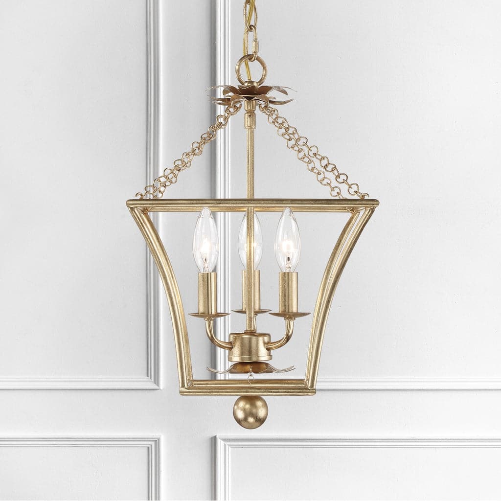 Broche 3 Light Lantern-Crystorama Lighting Company-CRYSTO-514-GA-Chandeliers-1-France and Son