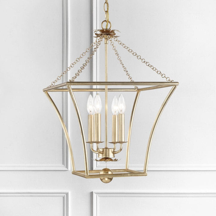 Broche 4 Light Antique Gold Mini Chandelier-Crystorama Lighting Company-CRYSTO-516-GA-Chandeliers-1-France and Son