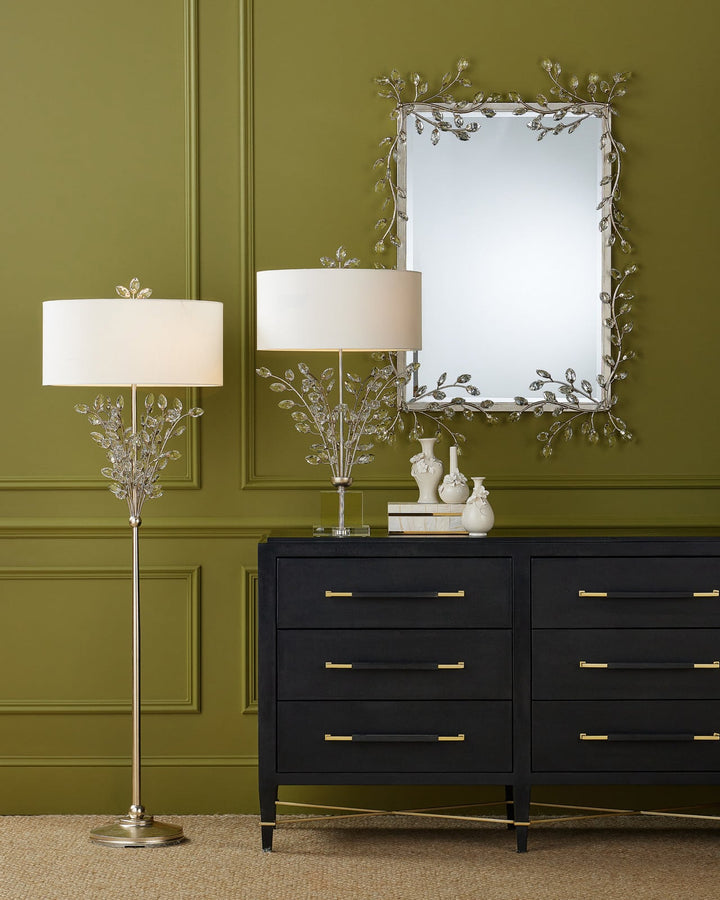 Wall Mirrors Forget-Me-Not Silver Rectangular Mirror