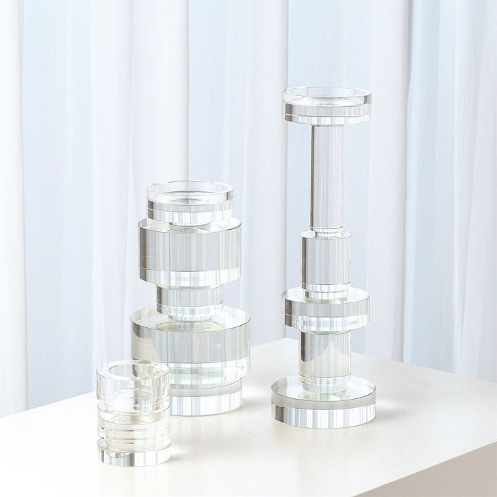 Candle Holders Brilliant Round Pillar Holder-Sm