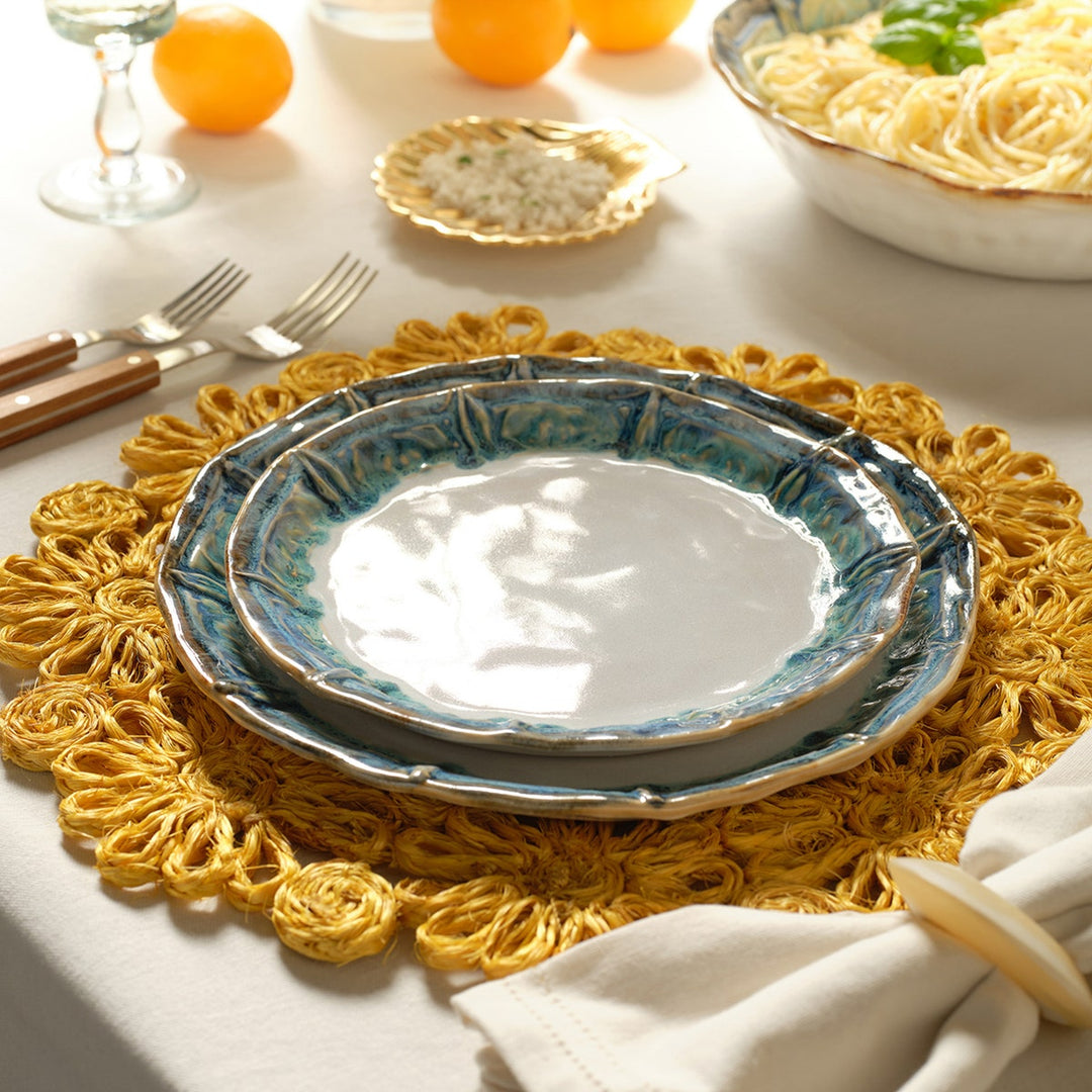 Delara Light Azure Dinner Plate Stoneware Pack/4
