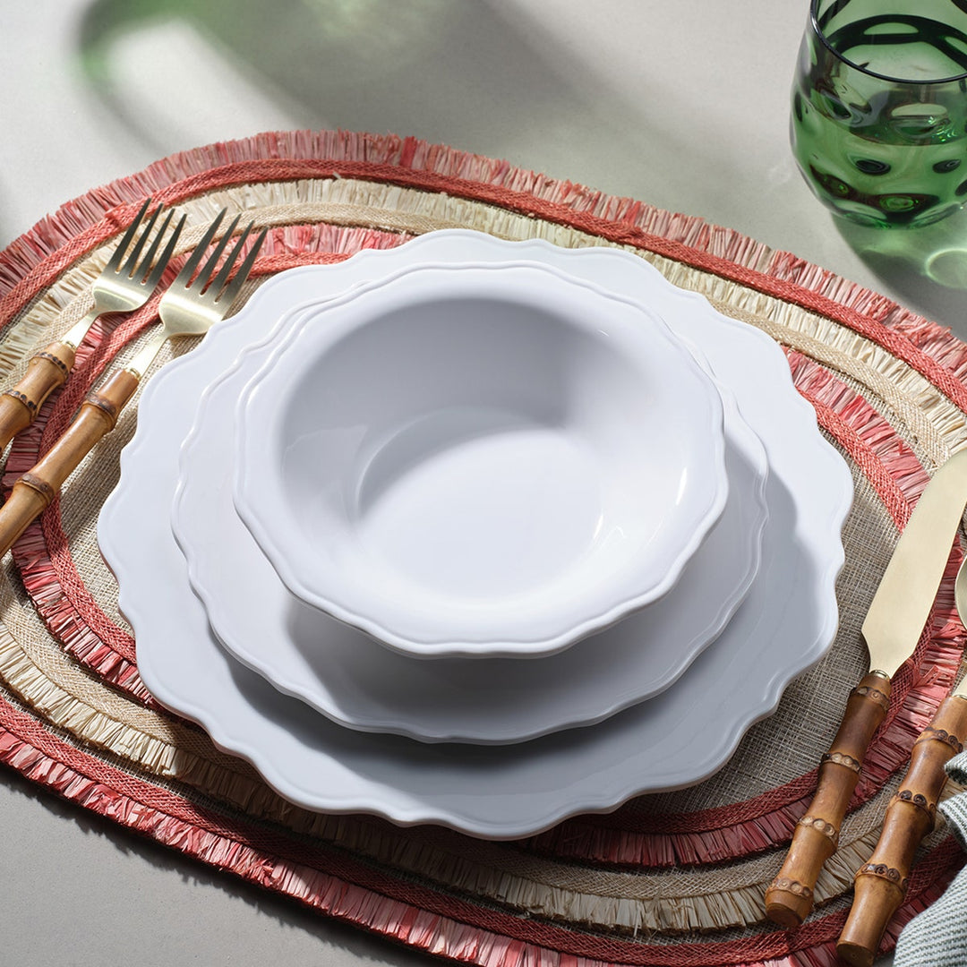 Laguna White Salad Plate Melamine Pack/4