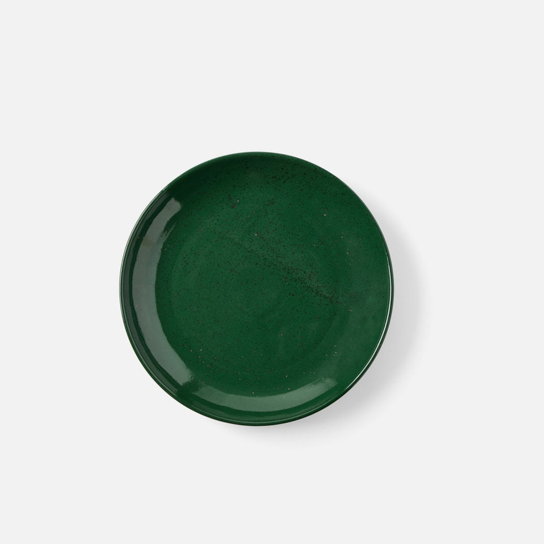 Marcus Dark Green Salt Glaze Bread Plate Stoneware Pack/4