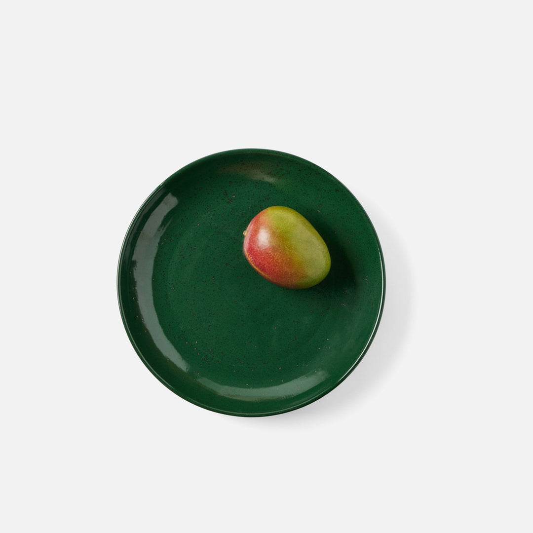 Marcus Dark Green Salt Glaze Bread Plate Stoneware Pack/4