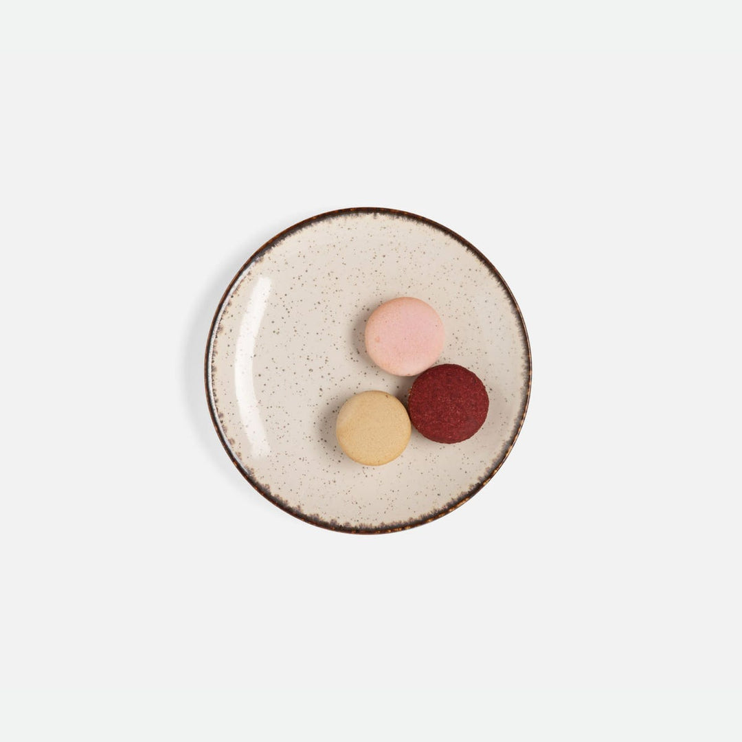 Amaya Speckled Ivory Salad/Dessert Plate Pack/4