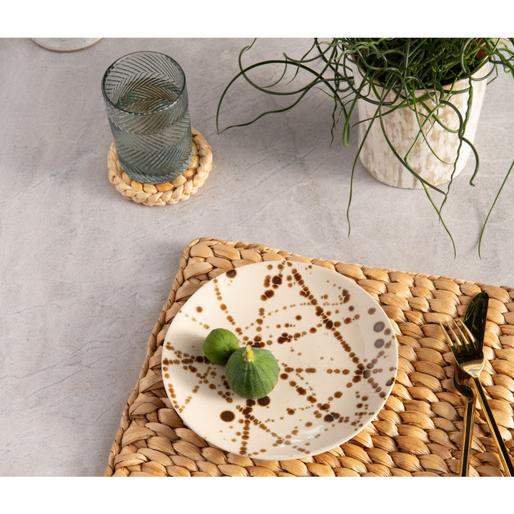 Delaney Bronze Splatter Salad/Dessert Plate Pack/4
