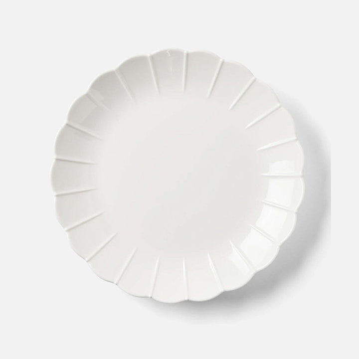 Iris White Scallop Dinner Plate Melamine Pack/4