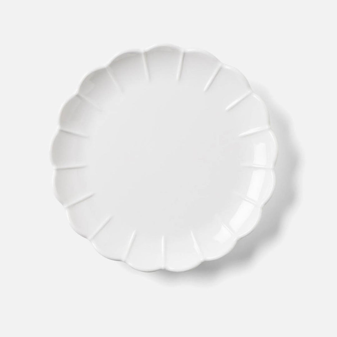 Iris White Scallop Salad Plate Melamine Pack/4