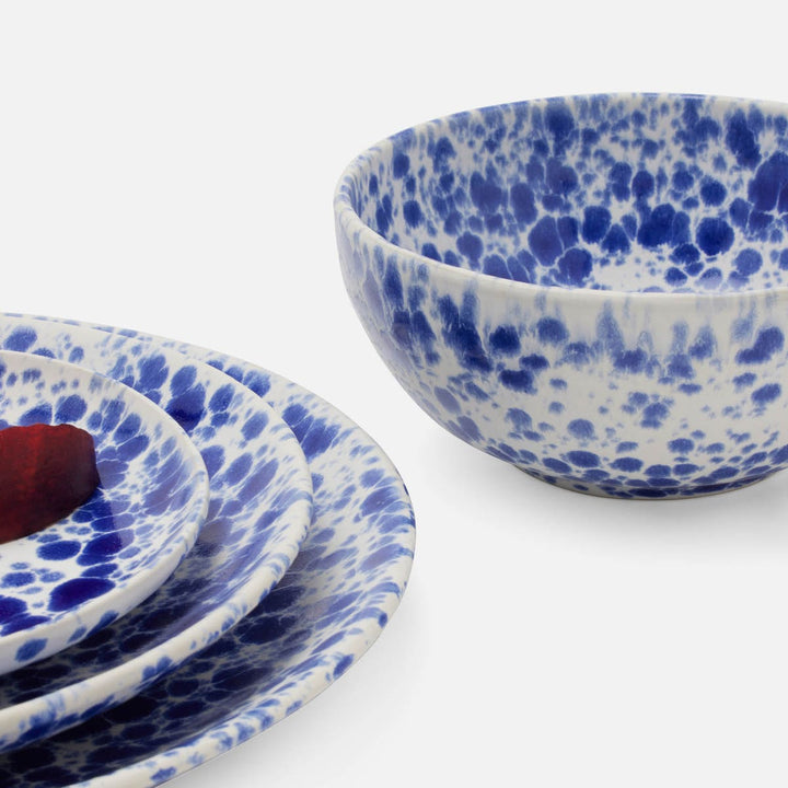 Marcel Royal Blue Splatter Cereal/Ice Cream Bowl Pack/4