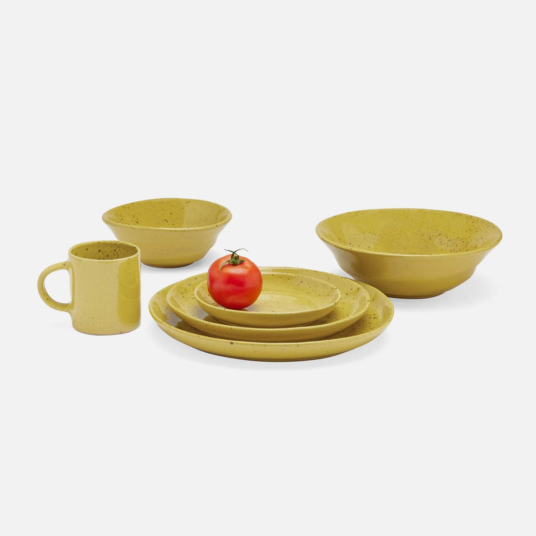 Marcus Chartreuse Salt Glaze Cereal/Ice Cream Bowl Stoneware Pack/4