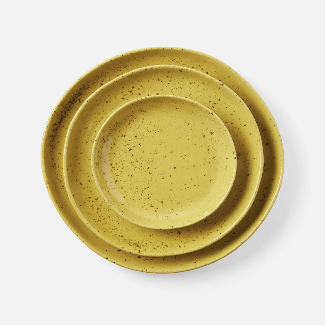 Marcus Chartreuse Salt Glaze Dinner Plate Stoneware Pack/4