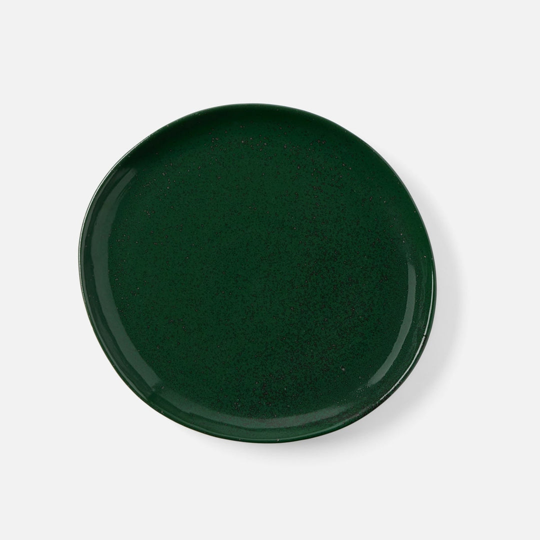 Marcus Dark Green Salt Glaze Dinner Plate Stoneware Pack/4