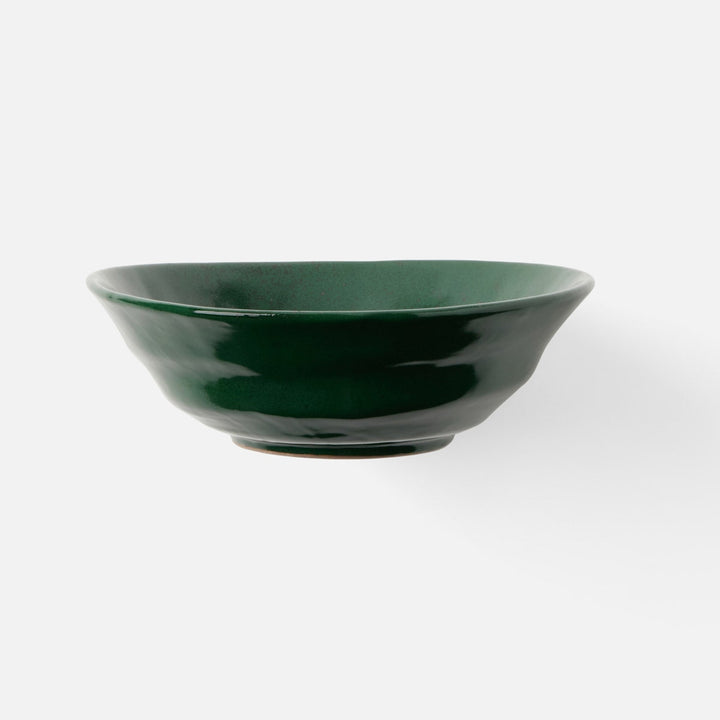 Marcus Dark Green Salt Glaze Pasta/Soup Bowl Stoneware Pack/4