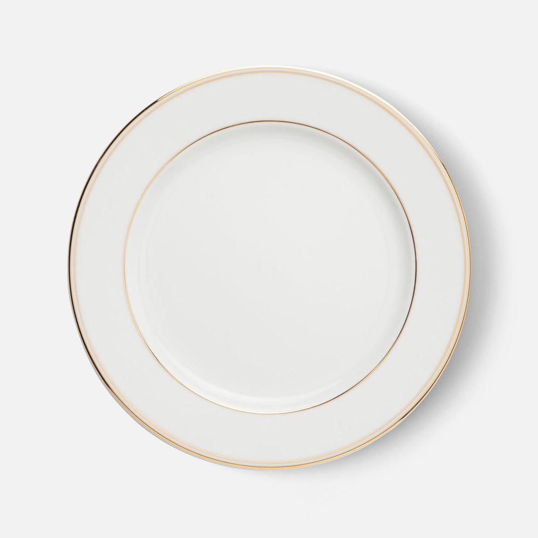 Hannah White Porcelain W/ Gold Trim Charger Pack/2