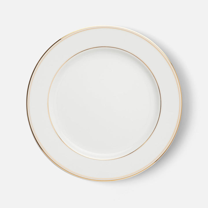Hannah White Porcelain W/ Gold Trim Charger Pack/2
