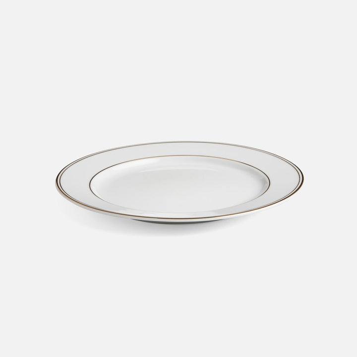 Hannah White Porcelain W/ Gold Trim Charger Pack/2