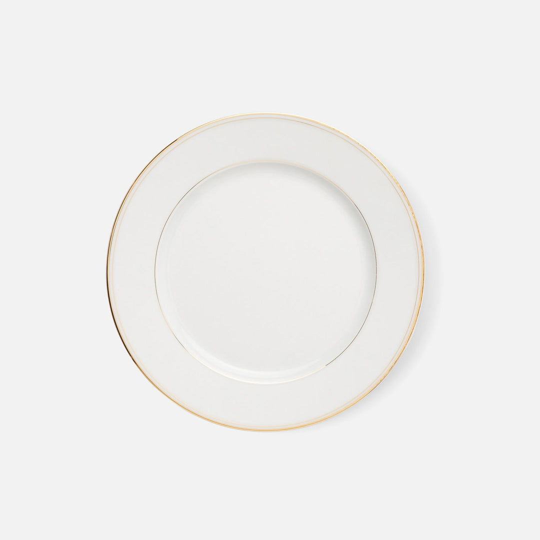 Hannah White Porcelain W/ Gold Trim Dinner Plate Pack/4