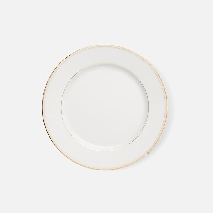 Hannah White Porcelain W/ Gold Trim Dinner Plate Pack/4