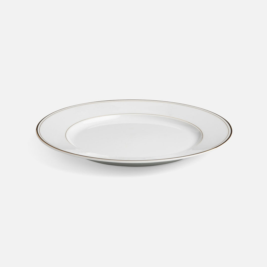 Hannah White Porcelain W/ Gold Trim Dinner Plate Pack/4