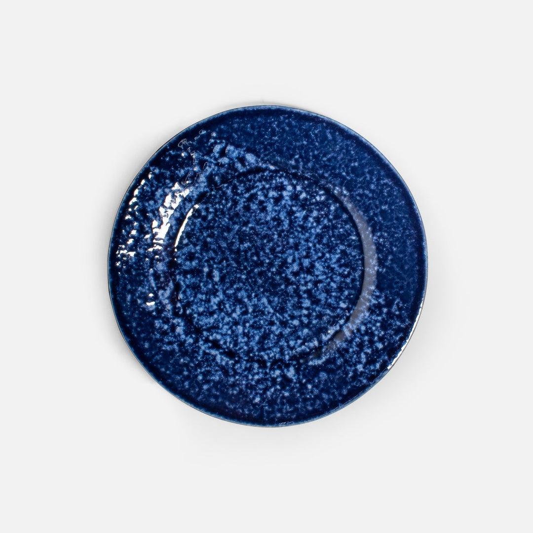 Isla Spotted White/Navy Bread/Cupcake Plate Pack/4