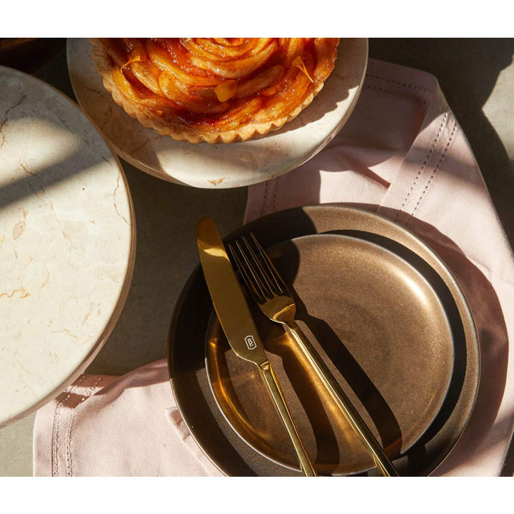 Jacqueline Antiqued Gold Dinner Plate Pack/4