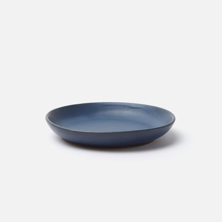 Marcus Matte Navy Bread/Cupcake Plate Stoneware Pack/4 (Footed Ring)