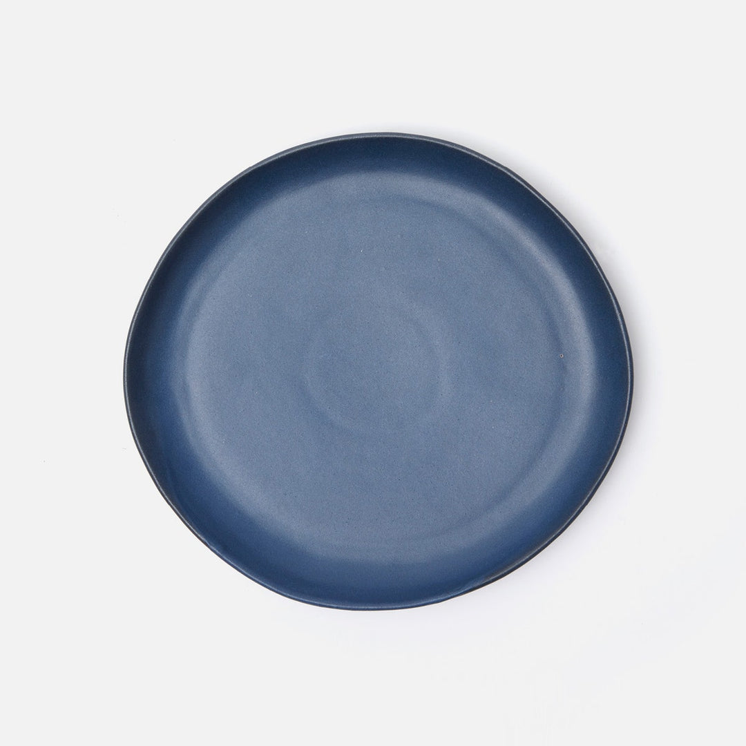 Marcus Matte Navy Dinner Plate Stoneware Pack/4 (Footed Ring)