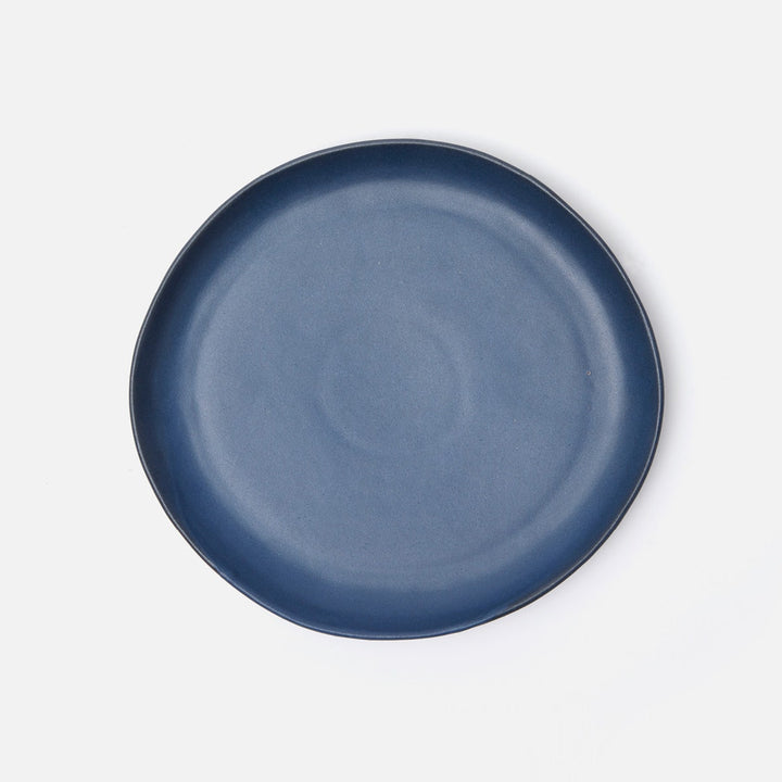 Marcus Matte Navy Dinner Plate Stoneware Pack/4 (Footed Ring)