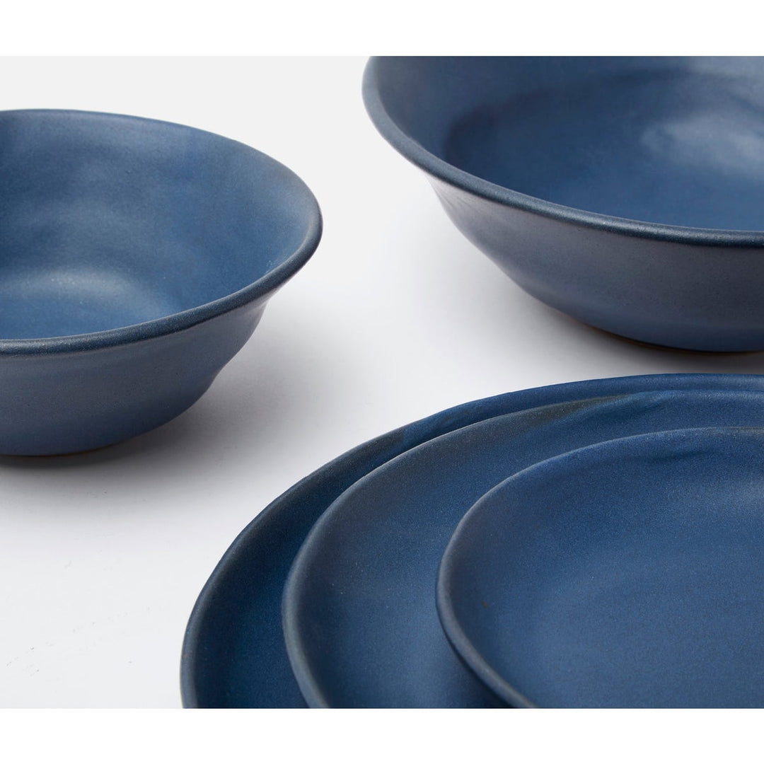 Marcus Matte Navy Dinner Plate Stoneware Pack/4 (Footed Ring)