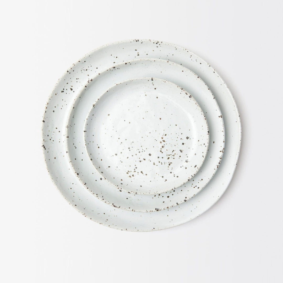 Marcus White Salt Glaze Dinner Plate Stoneware Pack/4 (Footed Ring)
