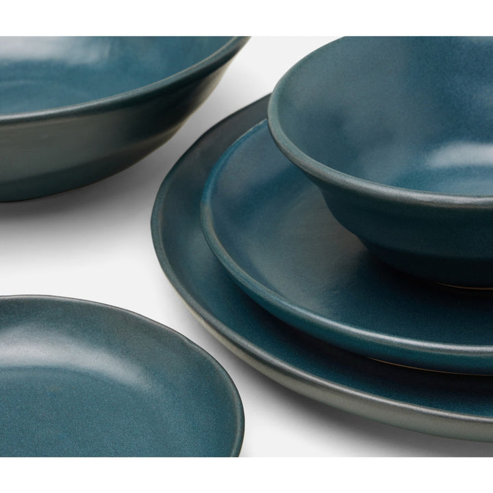 Marcus Midnight Teal Dinner Plate Stoneware Pack/4