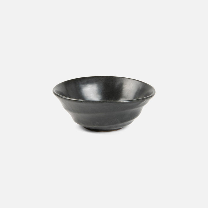 Marcus Black Glaze Cereal/Ice Cream Bowl Stoneware Pack/4