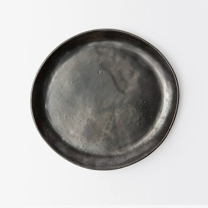 Marcus Black Glaze Dinner Plate Stoneware Pack/4 (Footed Ring)