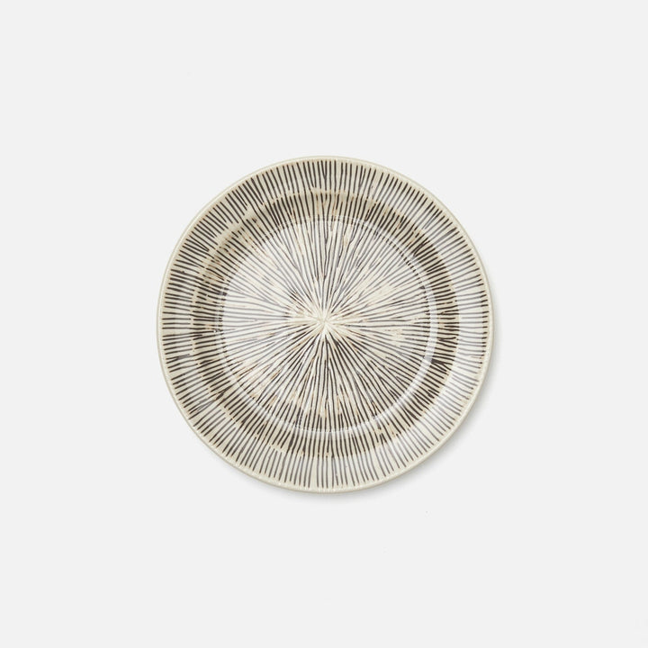 Nolan Black Cream Bread Plate Stoneware Pack/4