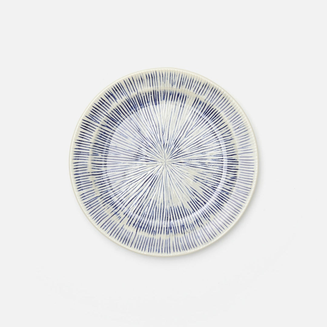 Nolan Navy Cream Bread Plate Stoneware Pack/4