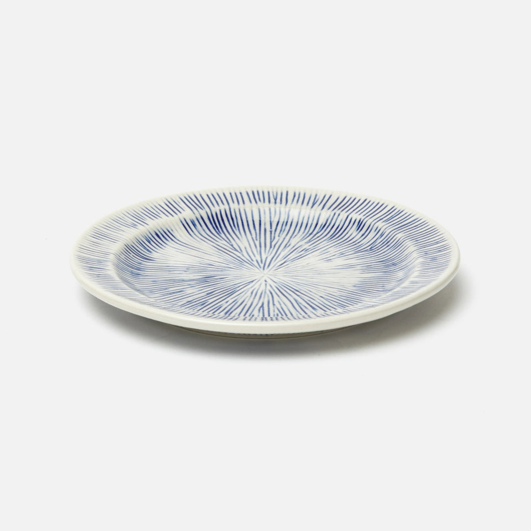 Nolan Navy Cream Bread Plate Stoneware Pack/4