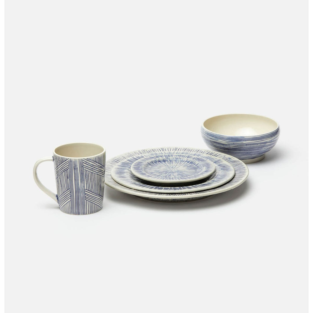 Nolan Navy Cream Mug Stoneware Pack/4