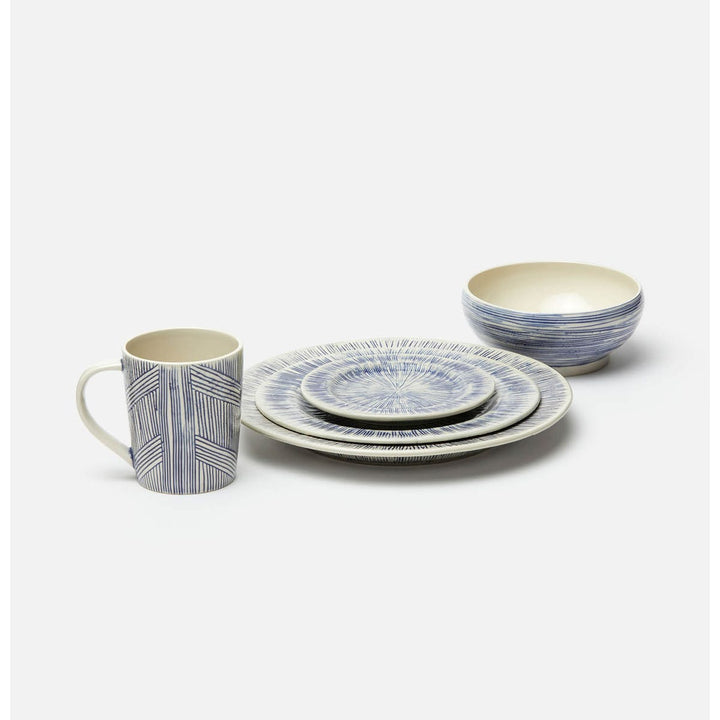 Nolan Navy Cream Mug Stoneware Pack/4