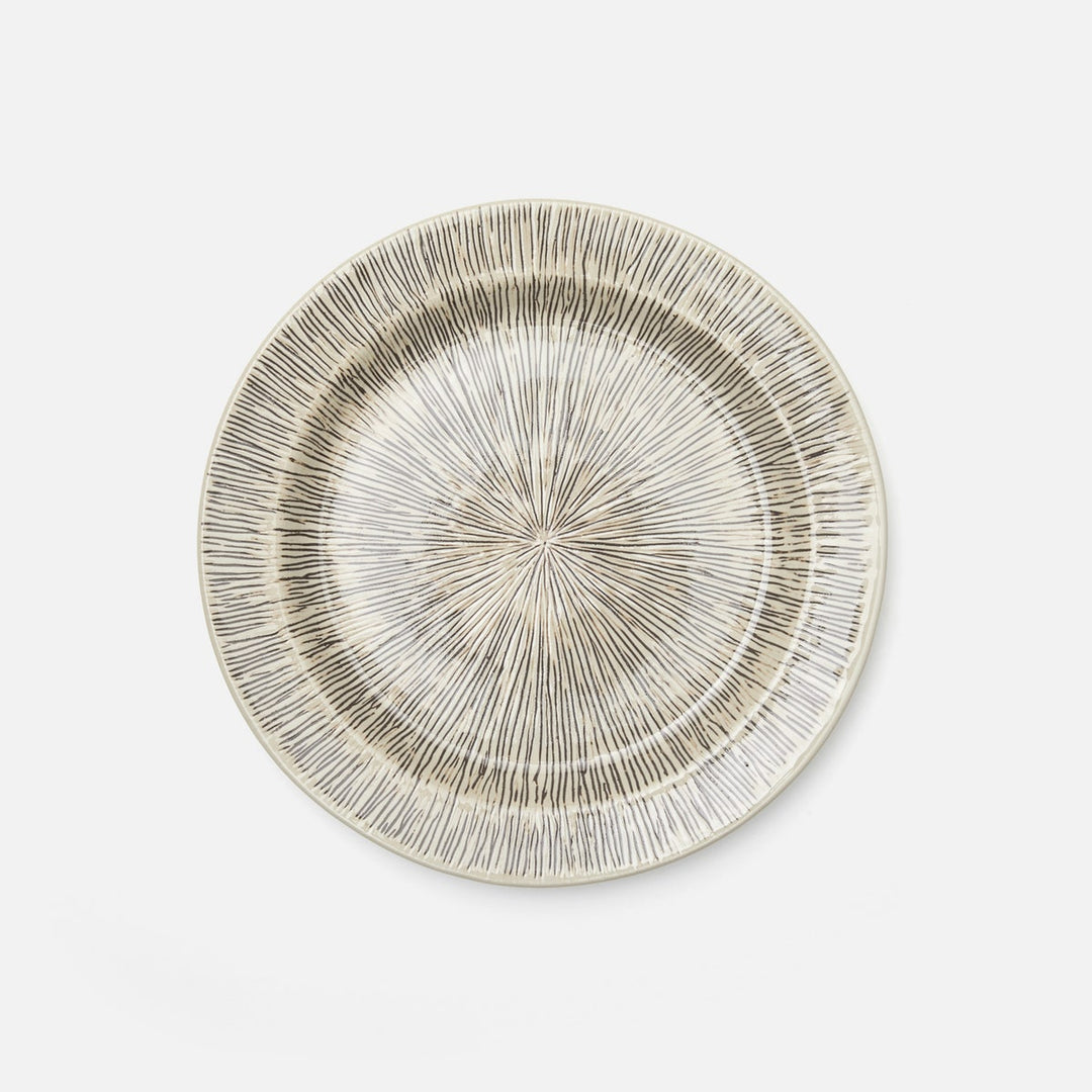 Nolan Black Cream Dinner Plate Stoneware Pack/4