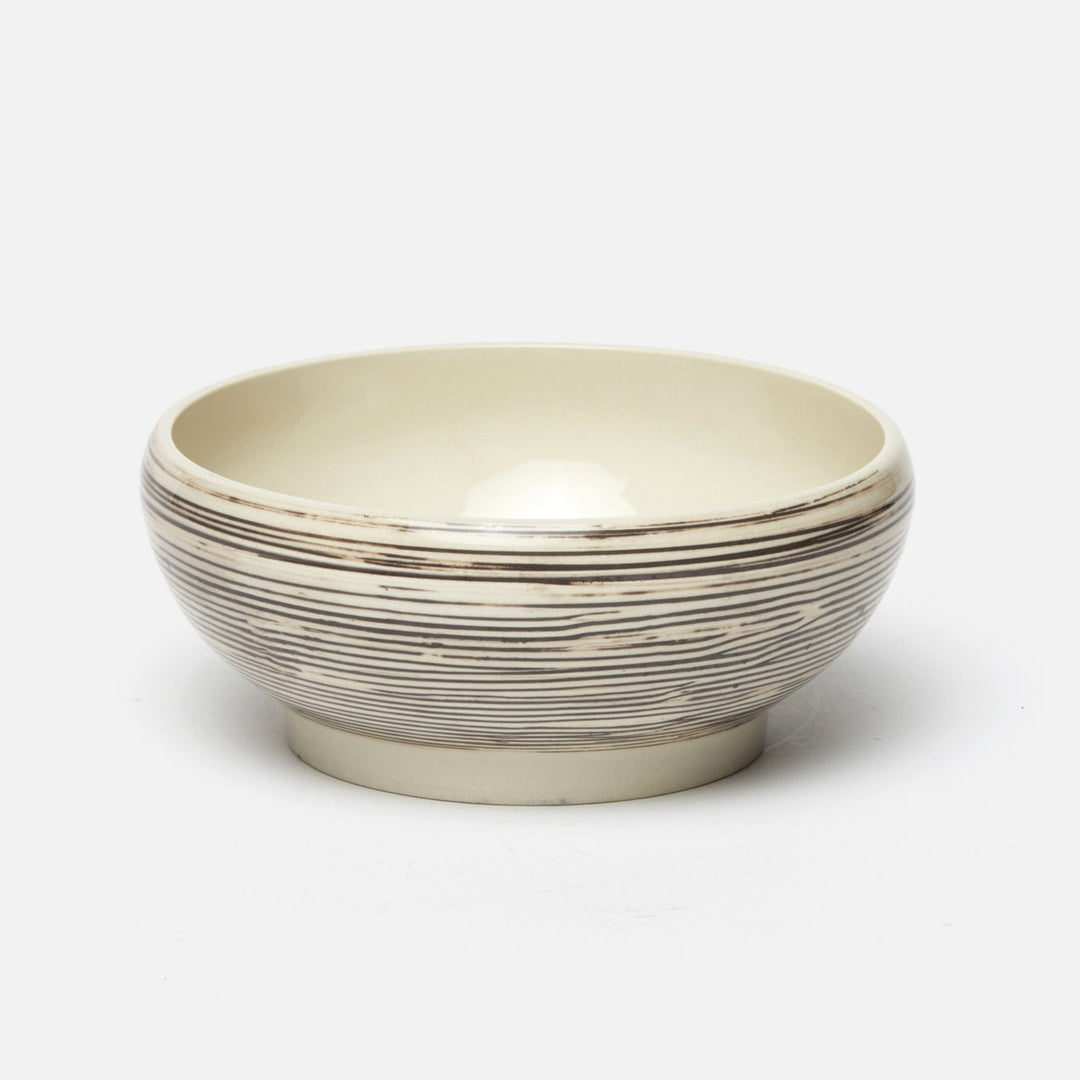 Nolan Black Cream Pasta/Soup Bowl Stoneware Pack/4
