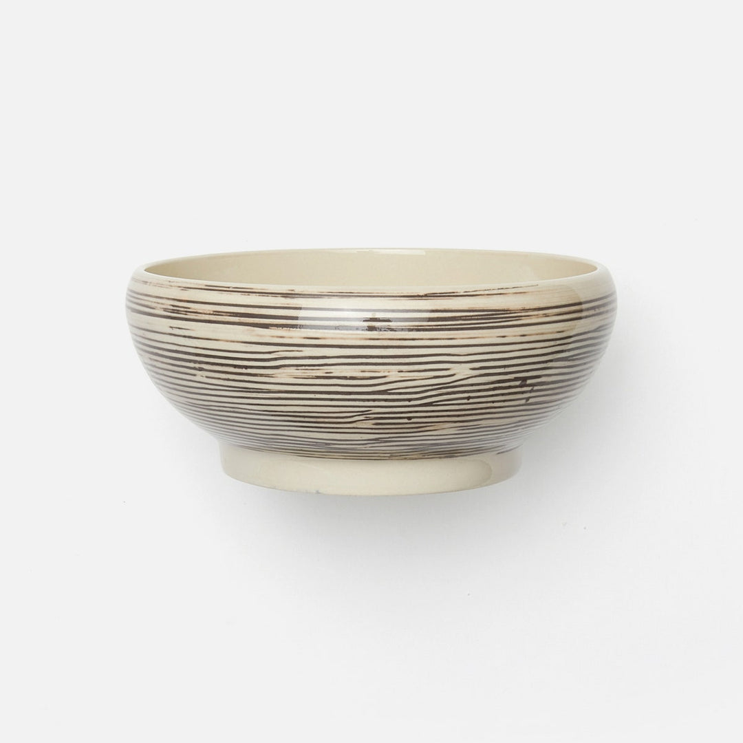 Nolan Black Cream Pasta/Soup Bowl Stoneware Pack/4