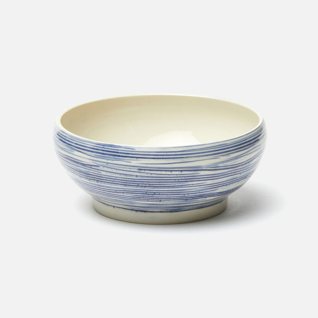 Nolan Navy Cream Pasta/Soup Bowl Stoneware Pack/4