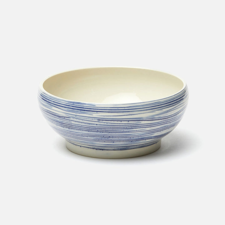 Nolan Navy Cream Pasta/Soup Bowl Stoneware Pack/4