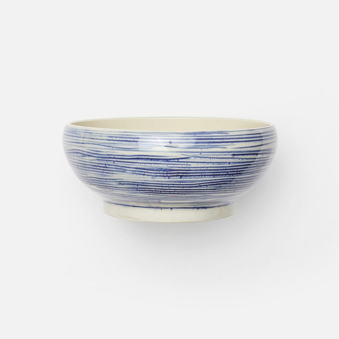 Nolan Navy Cream Pasta/Soup Bowl Stoneware Pack/4