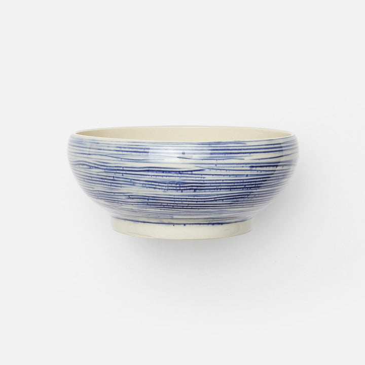 Nolan Navy Cream Pasta/Soup Bowl Stoneware Pack/4