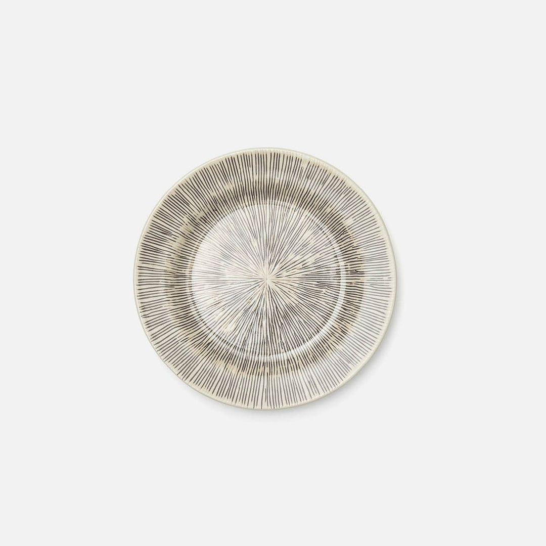 Nolan Black Cream Salad/Dessert Plate Stoneware Pack/4