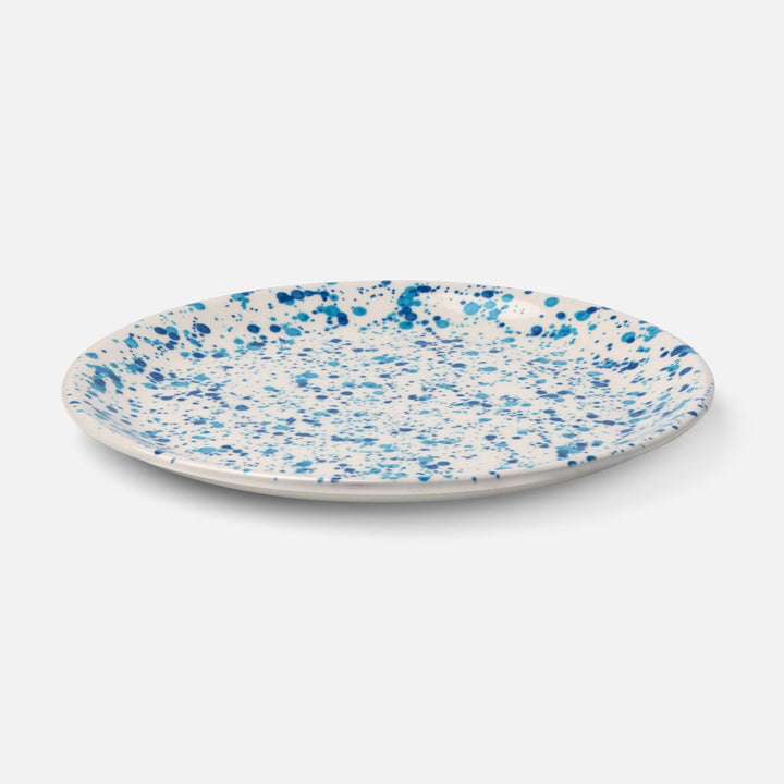 Sconset Mixed Blue Spongeware Dinner Plate Pack/4