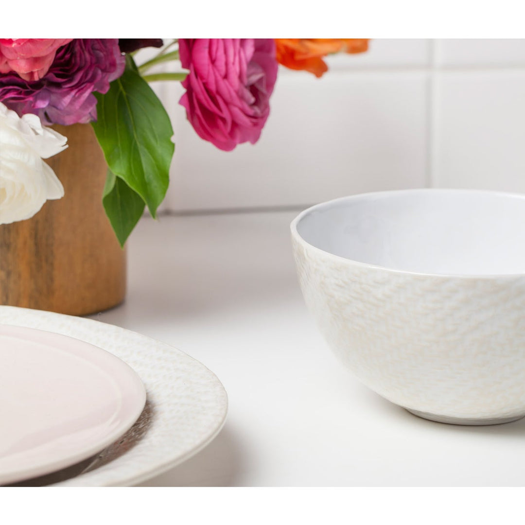 Vivienne Cream Patine Raffia Cereal/Ice Cream Bowl Pack/4